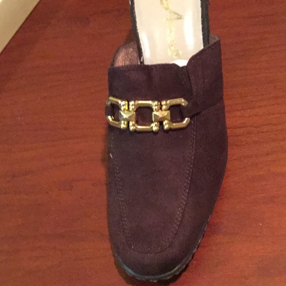 Annie Deep Brown Slip On Wedges - Picture 4 of 4